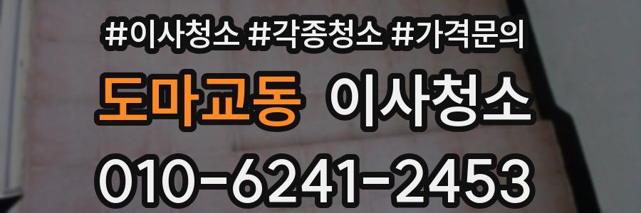 도마교동 이사청소