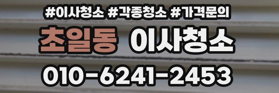 초일동 이사청소