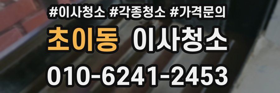 초이동 이사청소