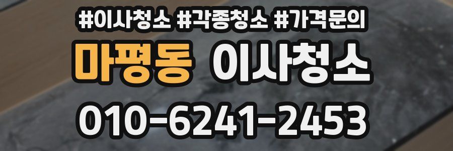 마평동 이사청소