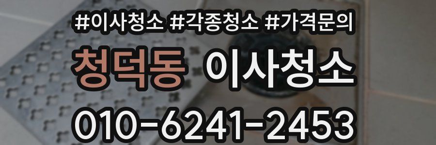 청덕동 이사청소