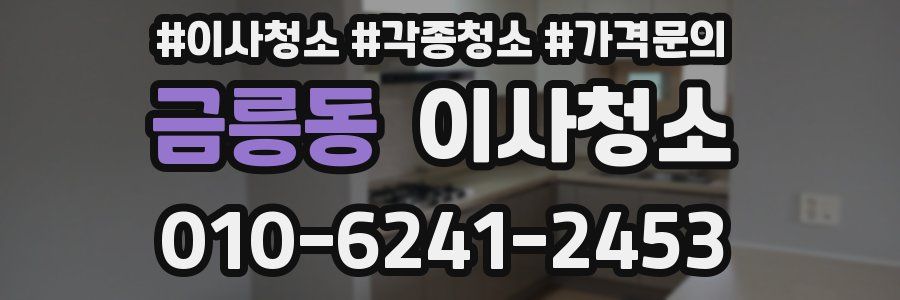 금릉동 이사청소