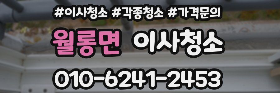 월롱면 이사청소