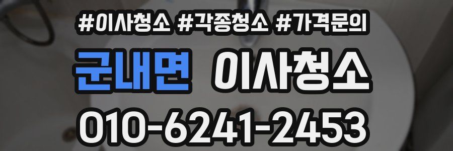 군내면 이사청소