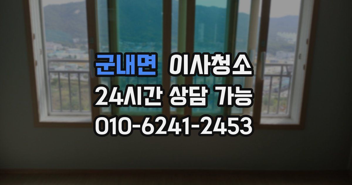 군내면 입주청소