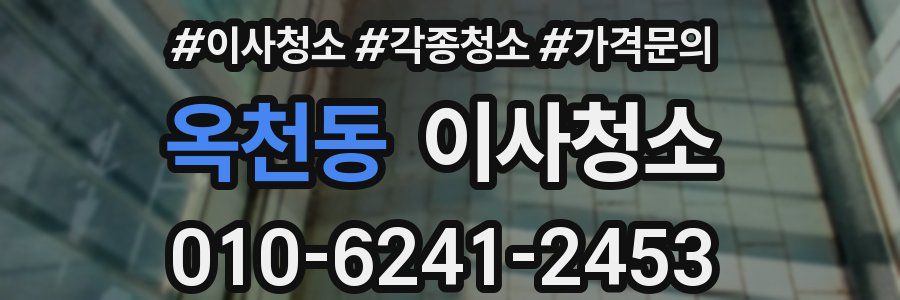 옥천동 이사청소