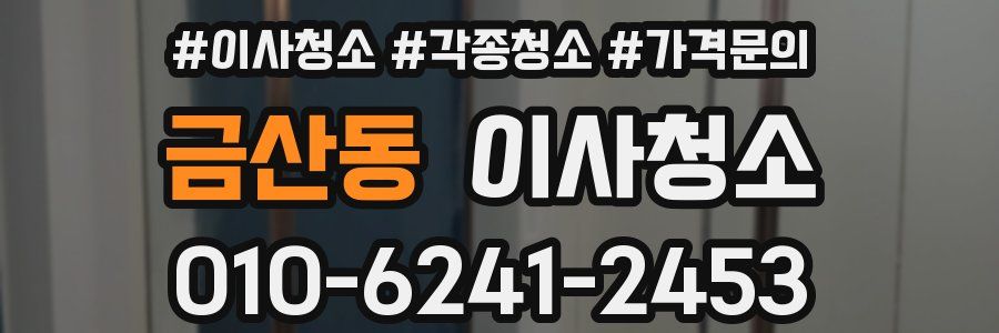 금산동 이사청소