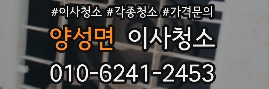 양성면 이사청소