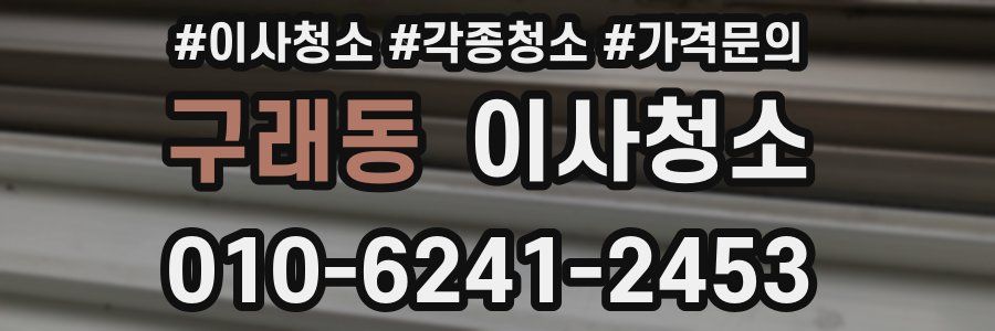 구래동 이사청소