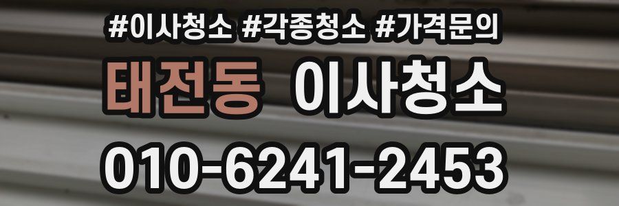 태전동 이사청소