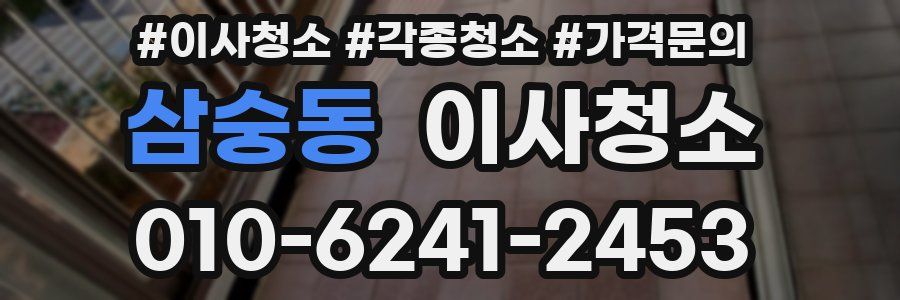 삼숭동 이사청소