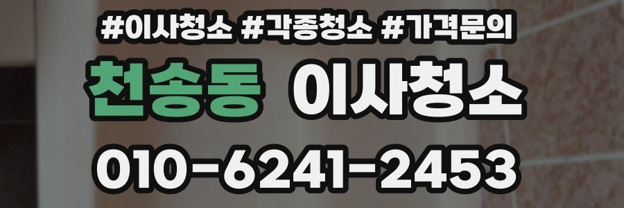 천송동 이사청소