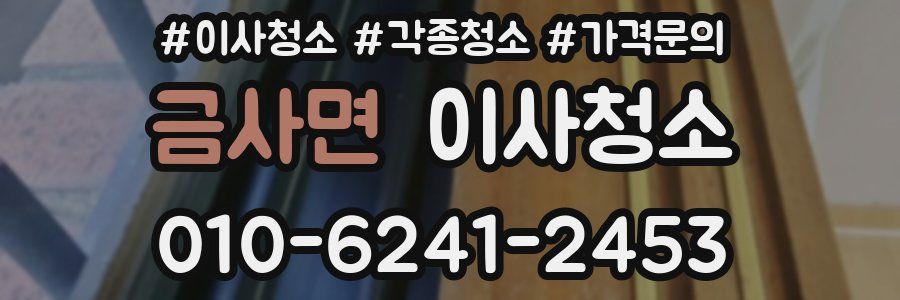 금사면 이사청소