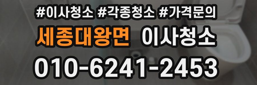 세종대왕면 이사청소