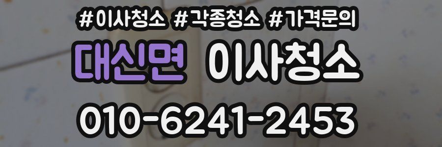 대신면 이사청소