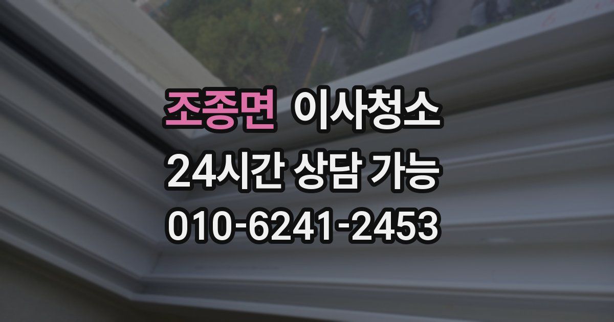 조종면 입주청소