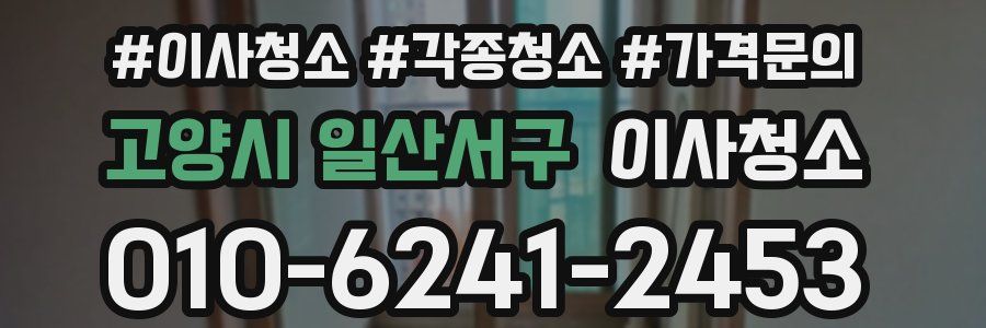 고양시 일산서구 이사청소