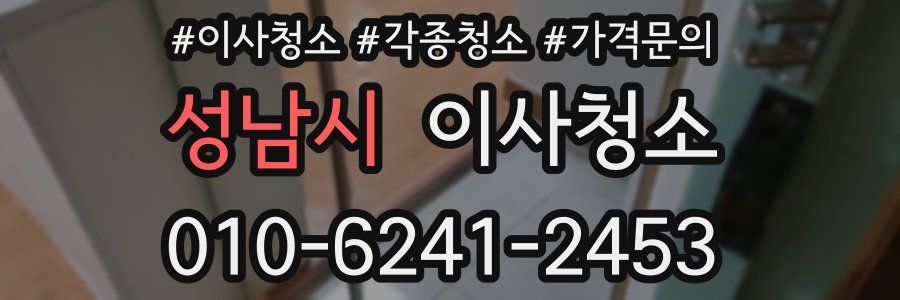 성남시 이사청소