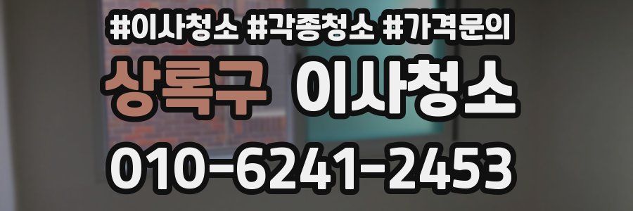 상록구 이사청소