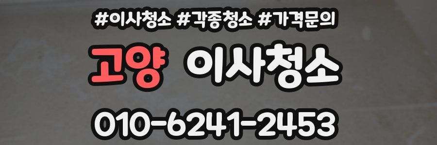 고양 이사청소