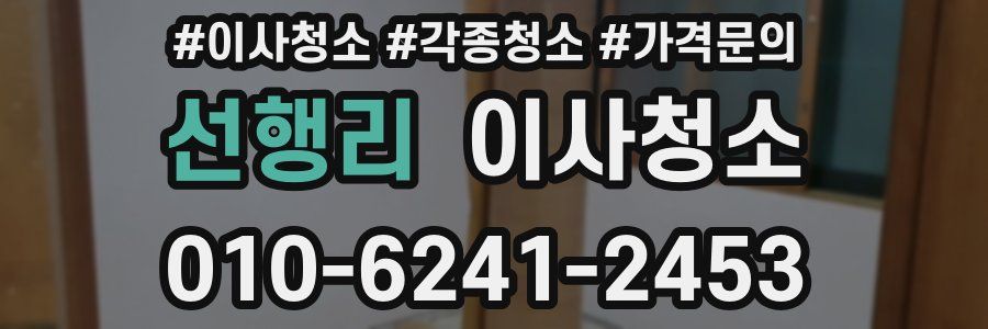 선행리 이사청소