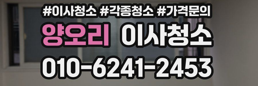 양오리 이사청소