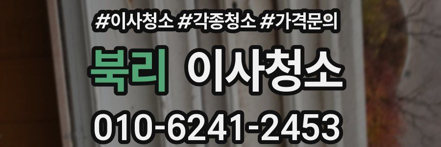 북리 이사청소