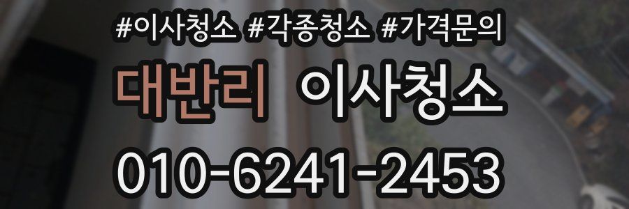 대반리 이사청소