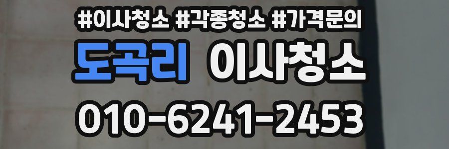 도곡리 이사청소