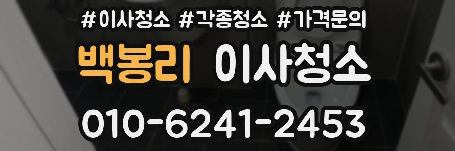 백봉리 이사청소