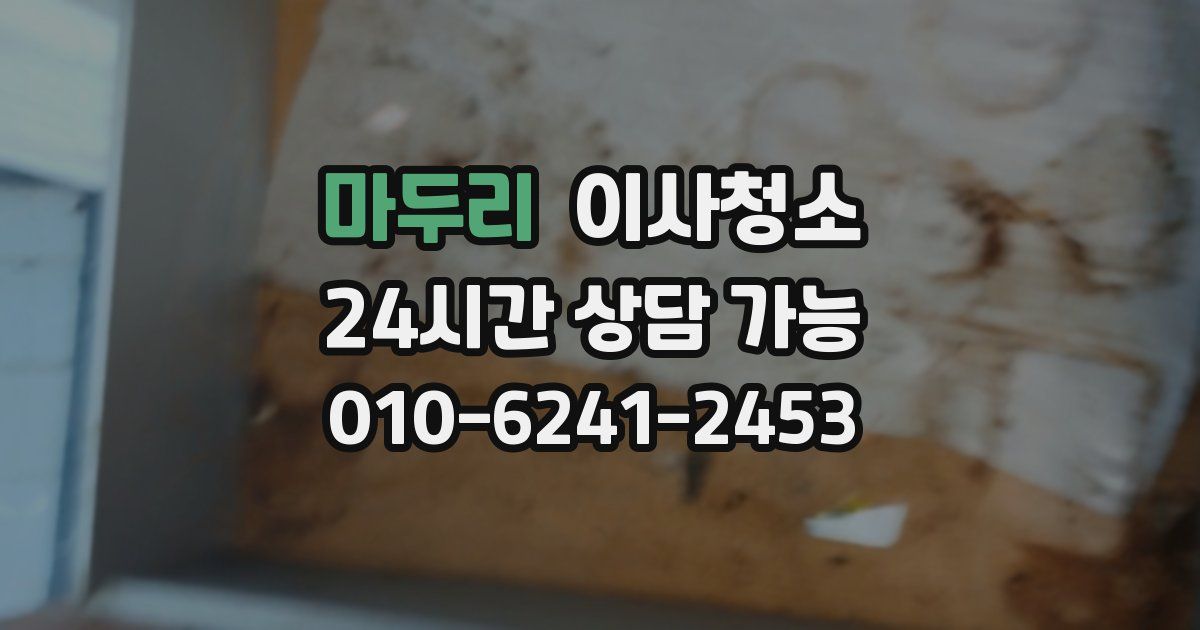 마두리 입주청소