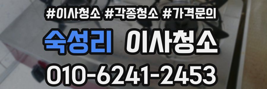 숙성리 이사청소