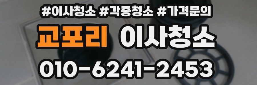 교포리 이사청소