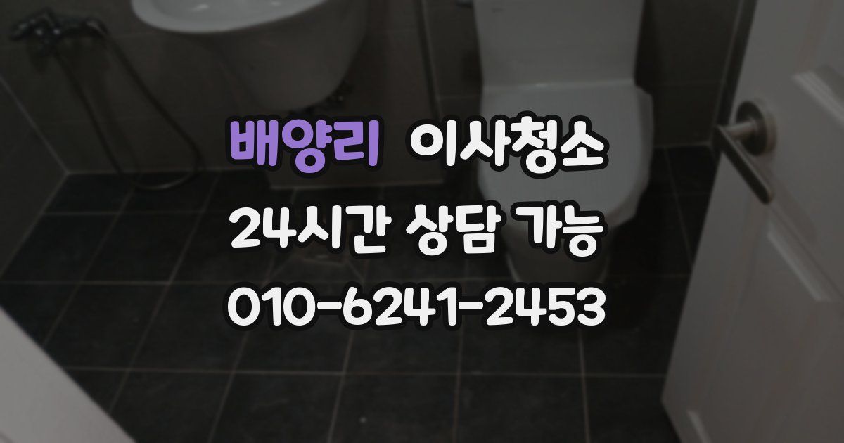 배양리 입주청소