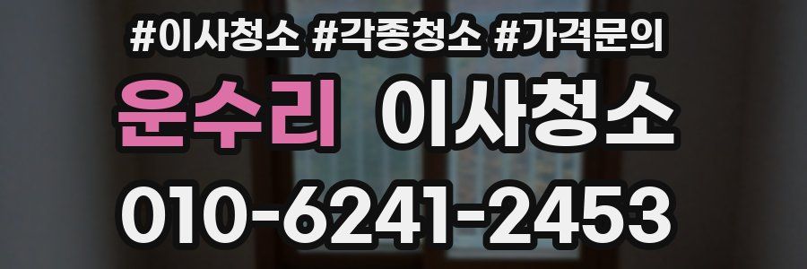 운수리 이사청소