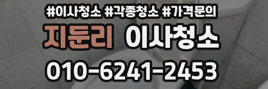 지둔리 이사청소