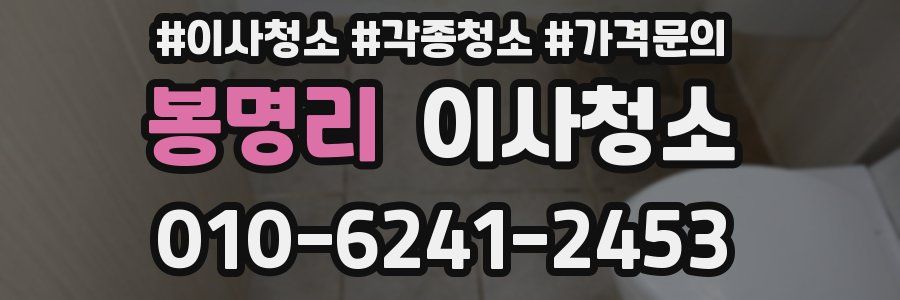 봉명리 이사청소