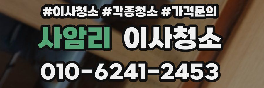 사암리 이사청소