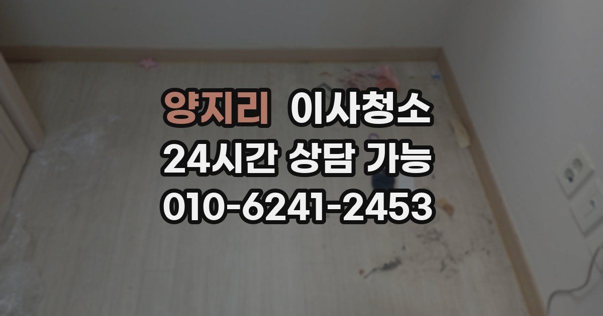 양지리 입주청소