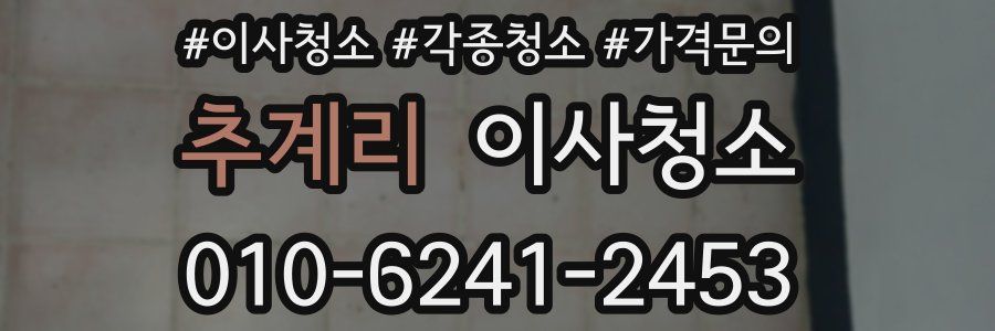 추계리 이사청소