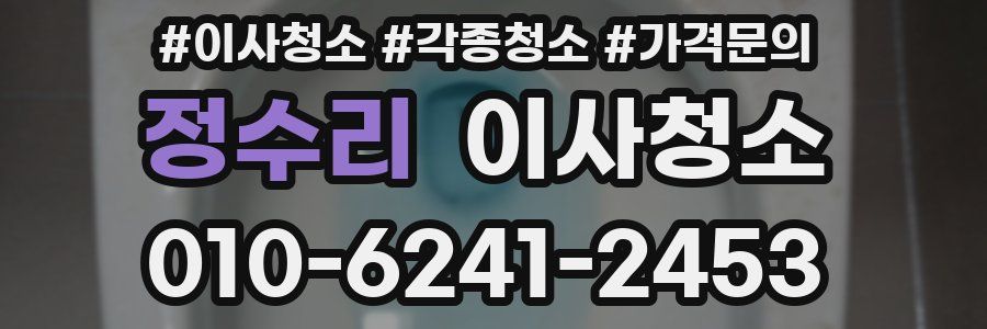 정수리 이사청소