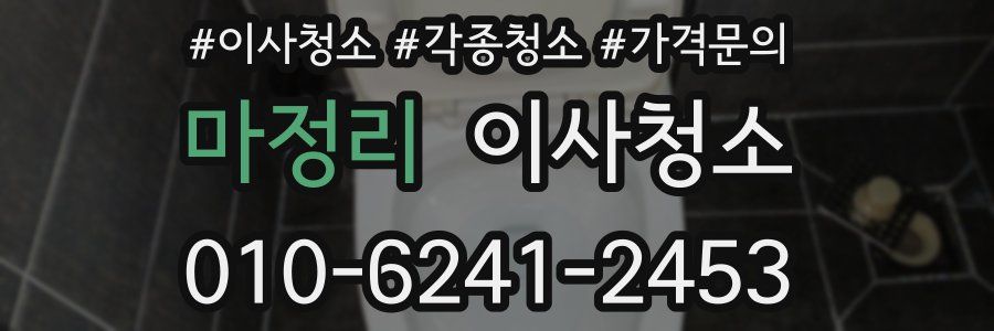 마정리 이사청소