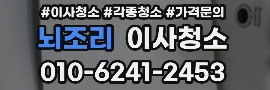뇌조리 이사청소
