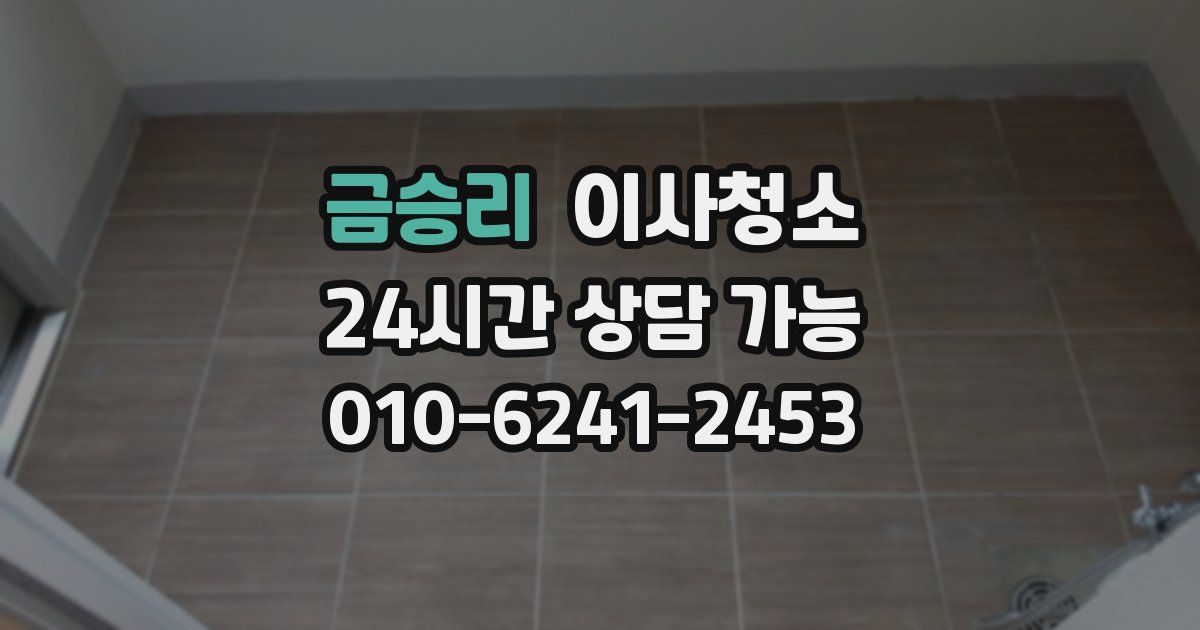 금승리 입주청소