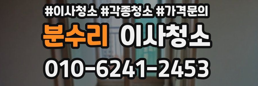 분수리 이사청소