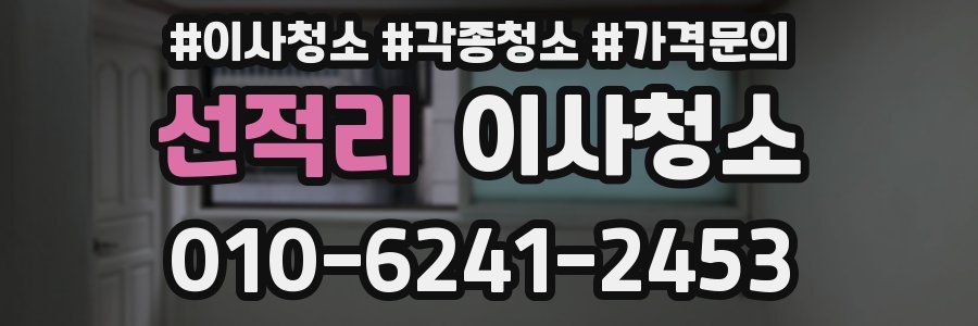 선적리 이사청소