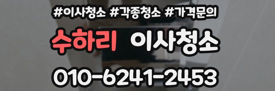 수하리 이사청소