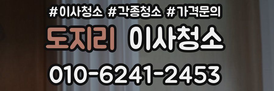 도지리 이사청소