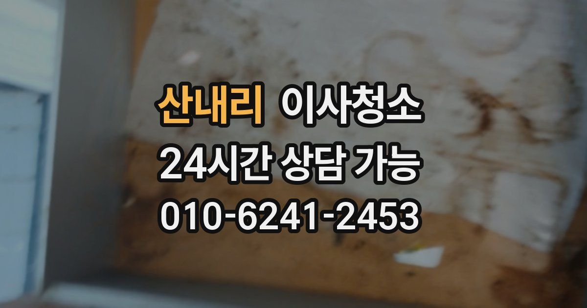 산내리 입주청소