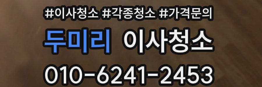 두미리 이사청소